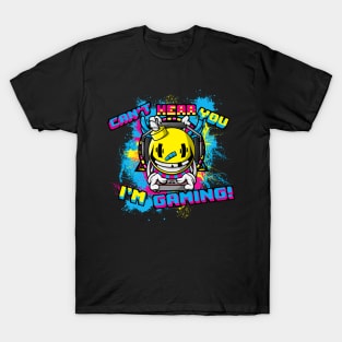 Can't Hear You I'm Gaming Funny Gamer Design With Headphones T-Shirt